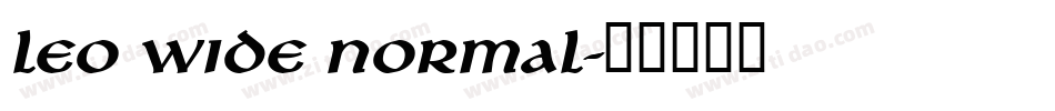 Leo Wide Normal字体转换